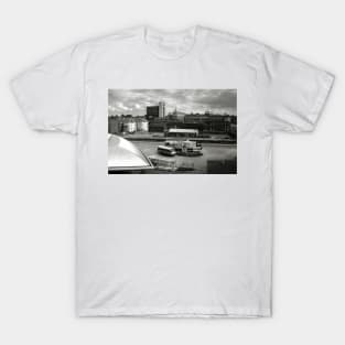 Landscape looking across Norwich bus station, Norfolk, UK T-Shirt